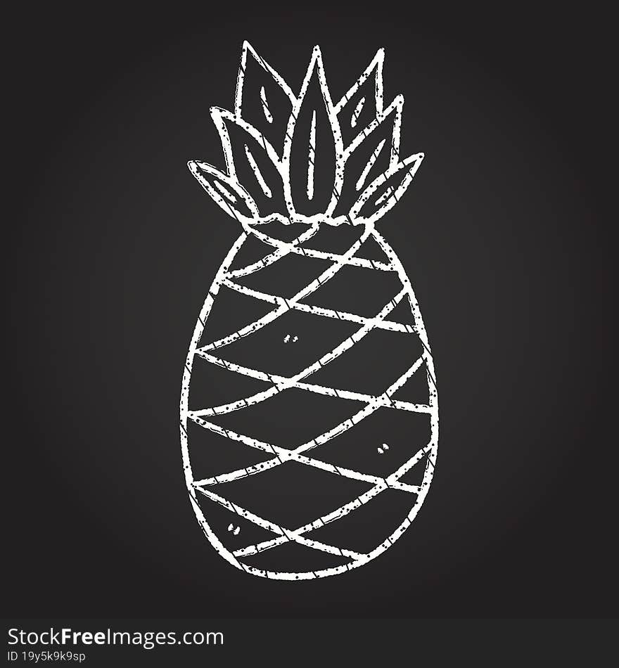 Pineapple Chalk Drawing