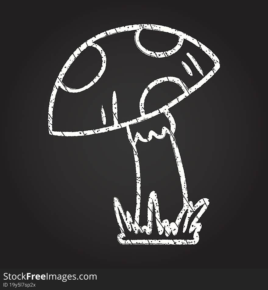 Toadstool Chalk Drawing