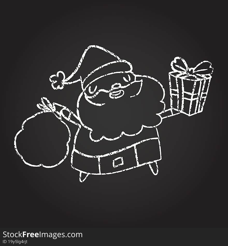 Santa Claus Chalk Drawing