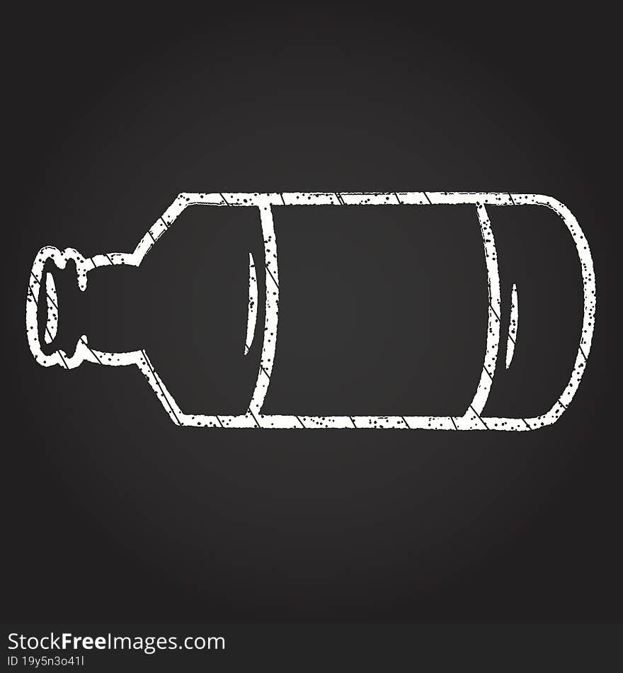 Beer Bottle Chalk Drawing