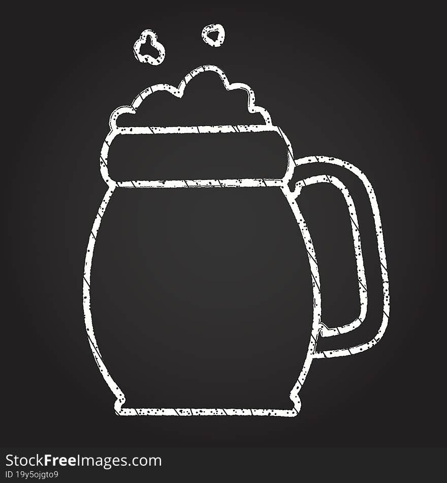 Mug Of Beer Chalk Drawing