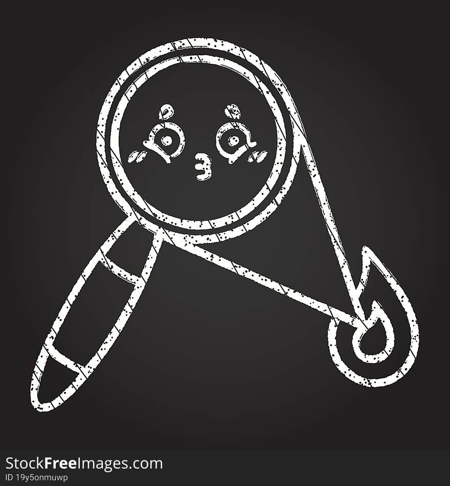 Magnifying Glass Chalk Drawing