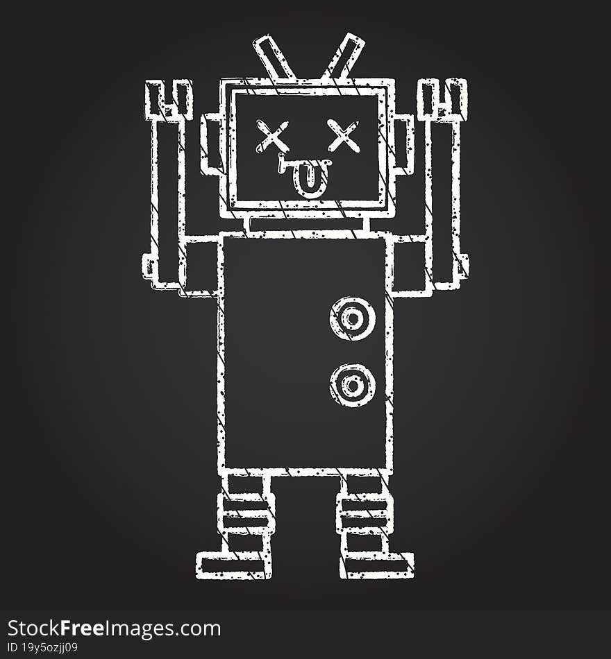 Robot Chalk Drawing