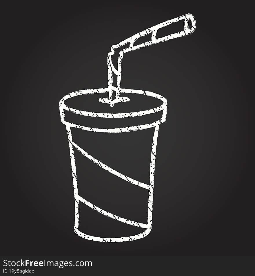 Soda Drink Chalk Drawing