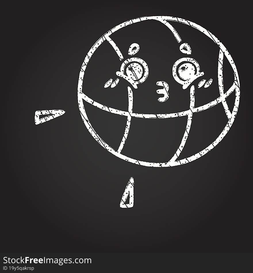 Basketball Chalk Drawing