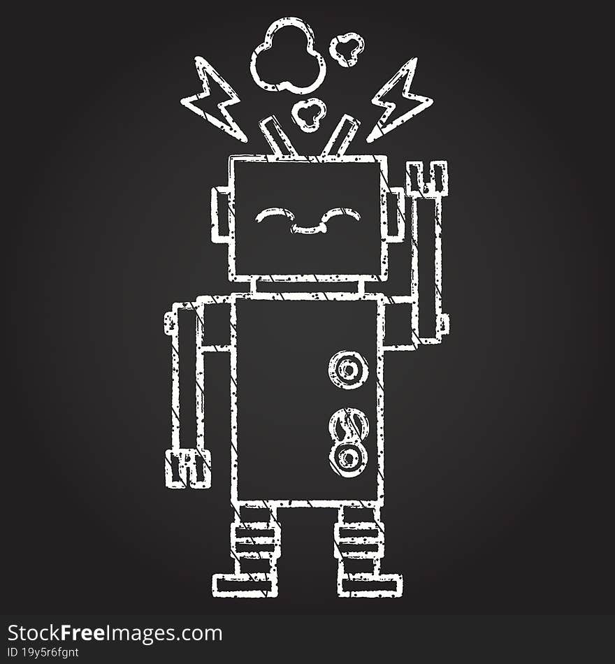 Robot Chalk Drawing