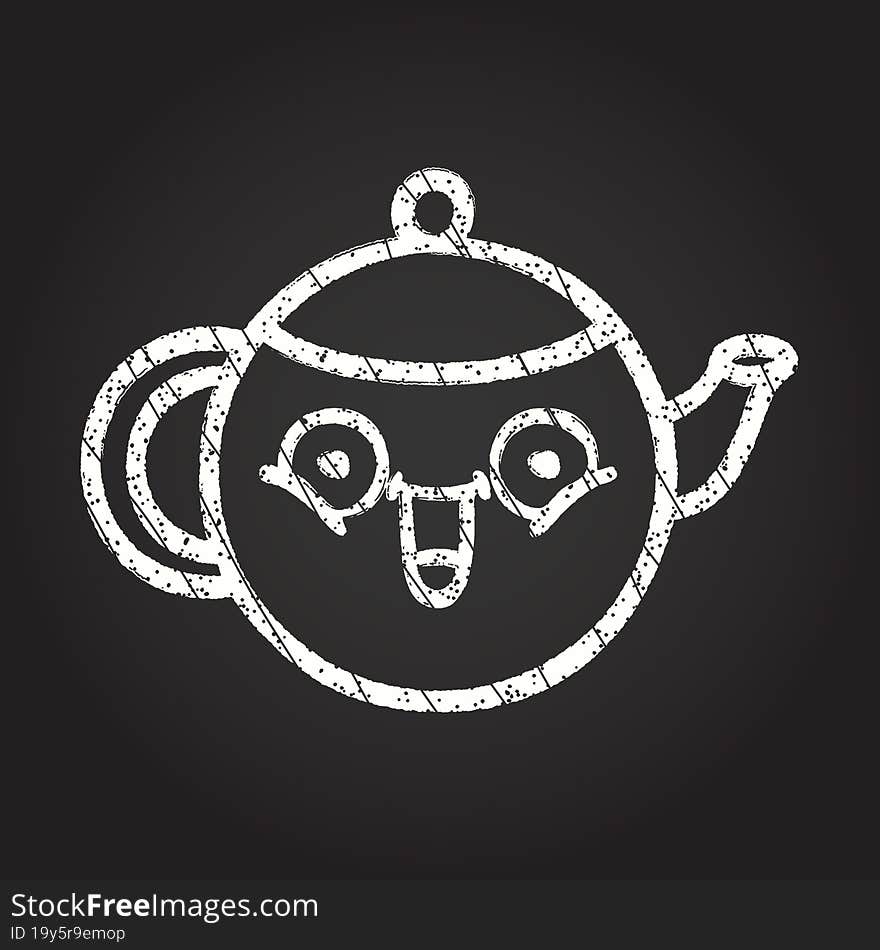 Teapot Chalk Drawing