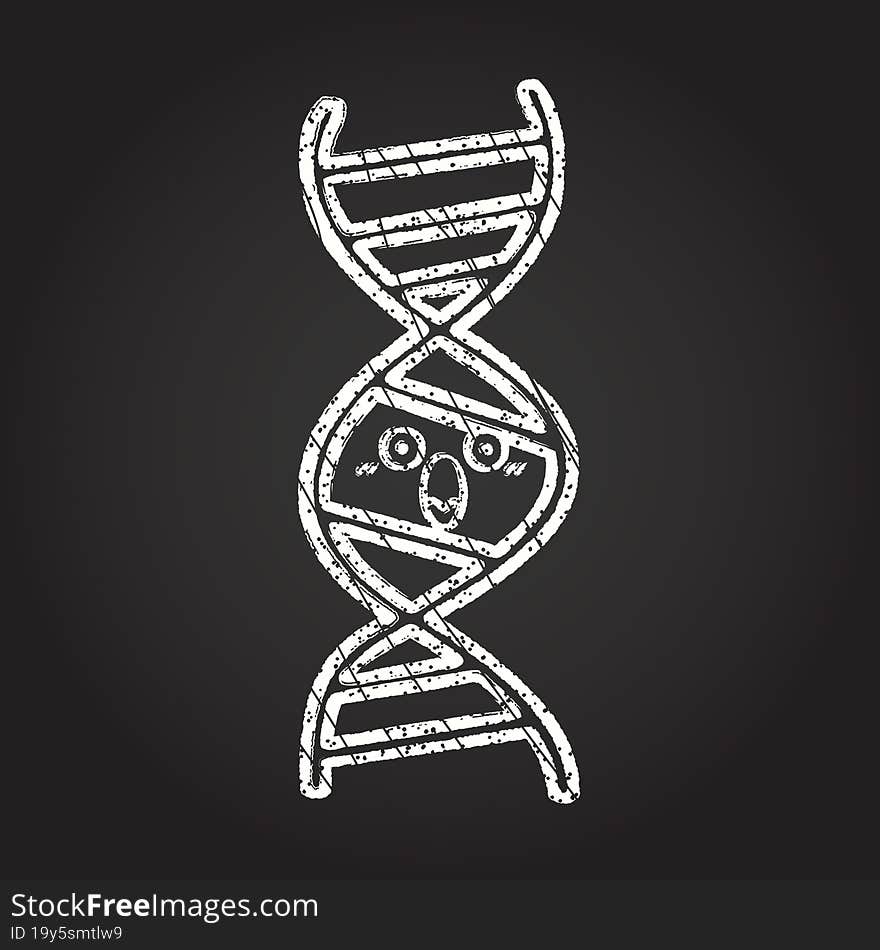 DNA Strand Chalk Drawing