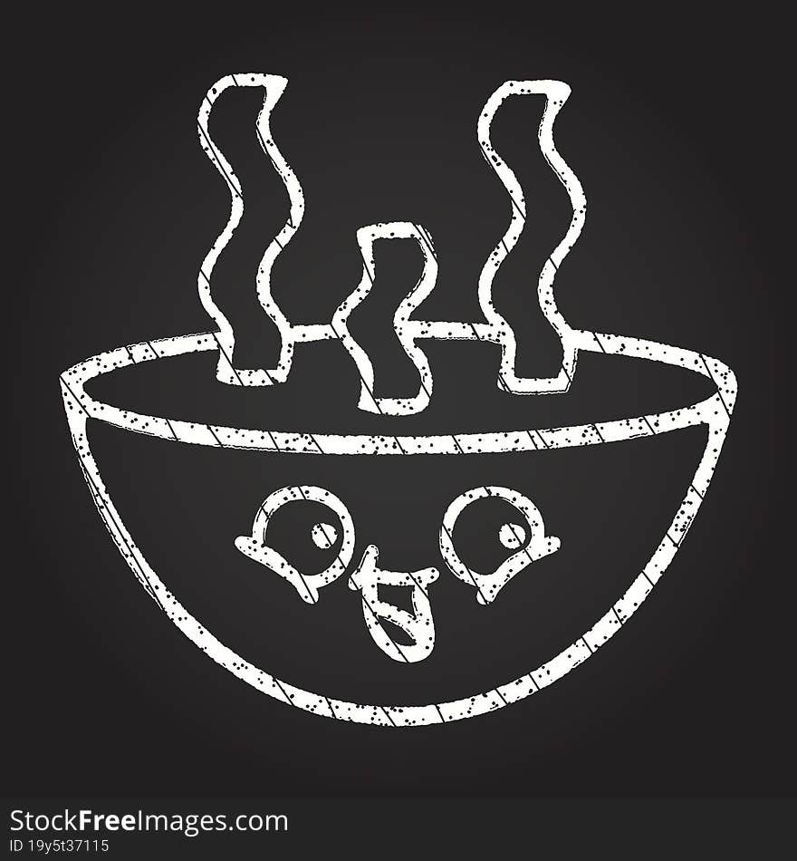 Hot Noodles Chalk Drawing