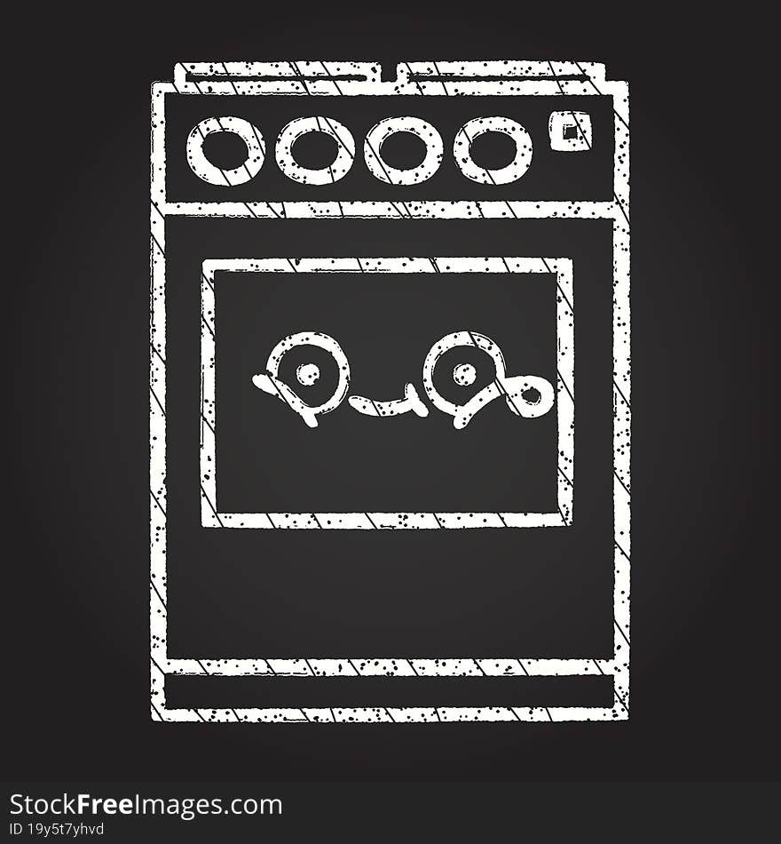 Electric Oven Chalk Drawing