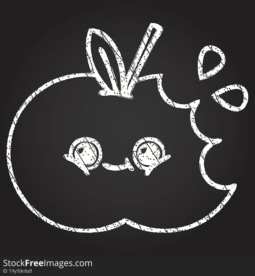 Apple Chalk Drawing