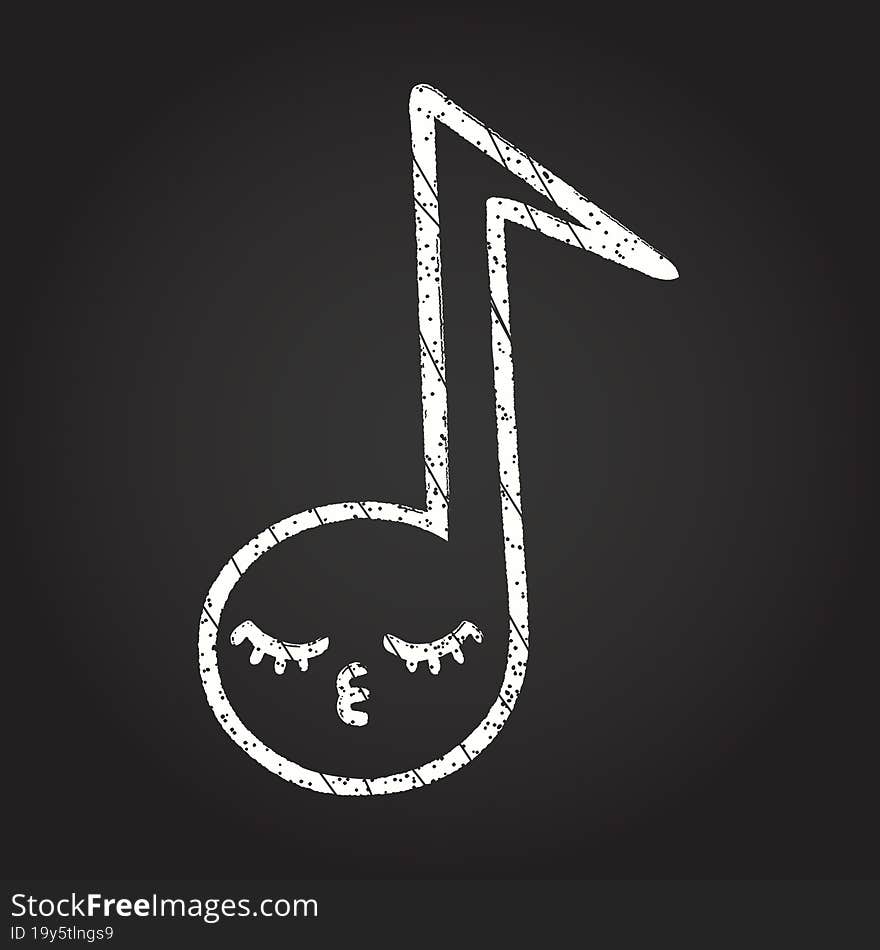 Musical Note Chalk Drawing