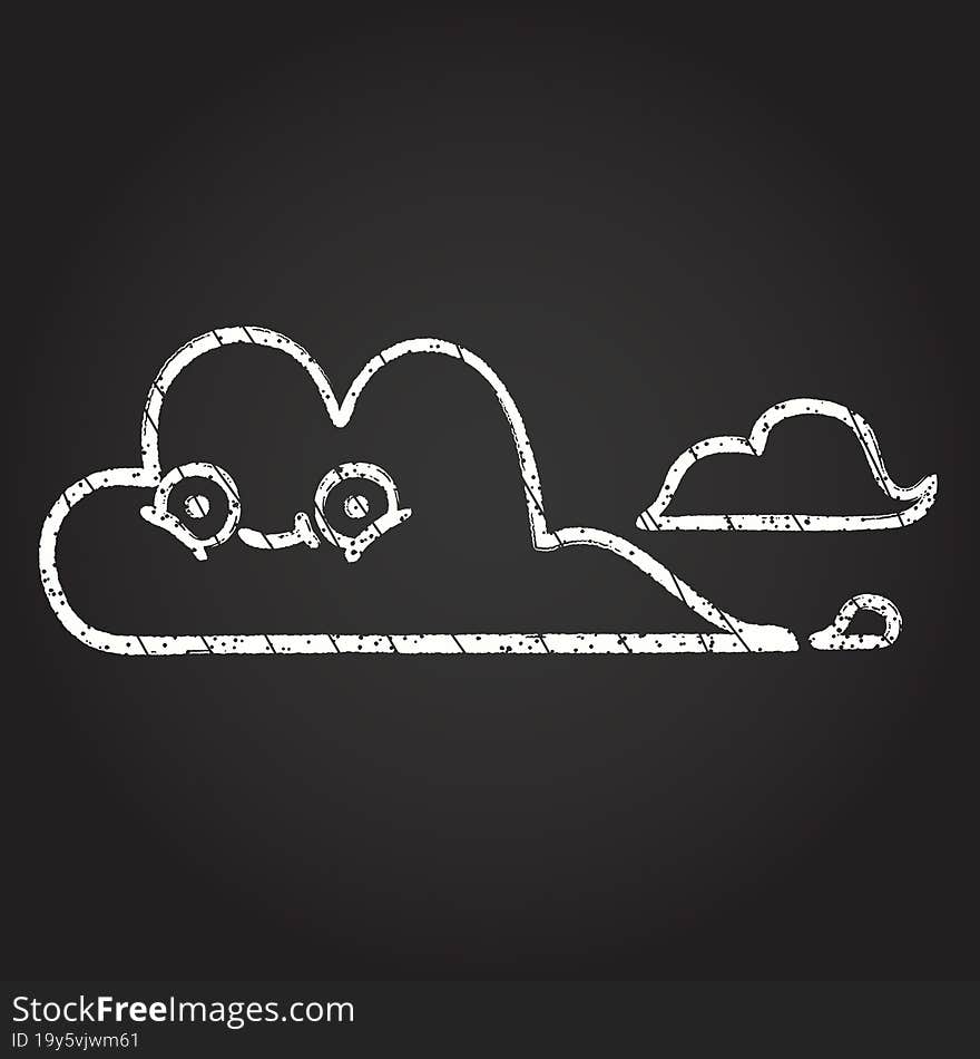 Cloud Chalk Drawing