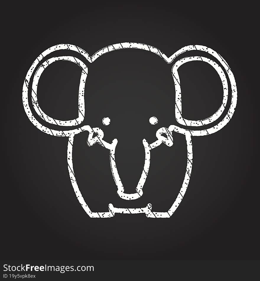 Elephant Chalk Drawing