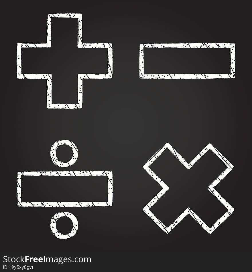 Math Symbols Chalk Drawing