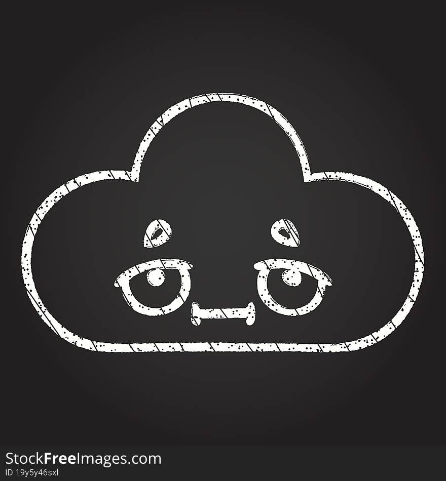 Raincloud Chalk Drawing