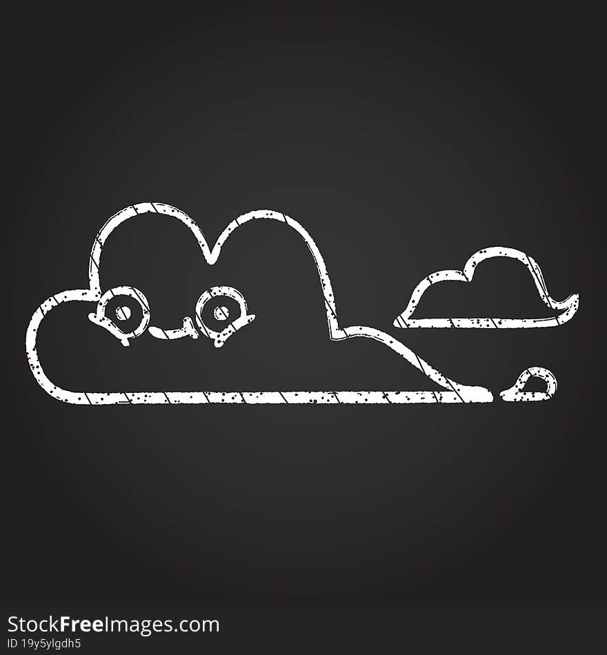 Raincloud Chalk Drawing