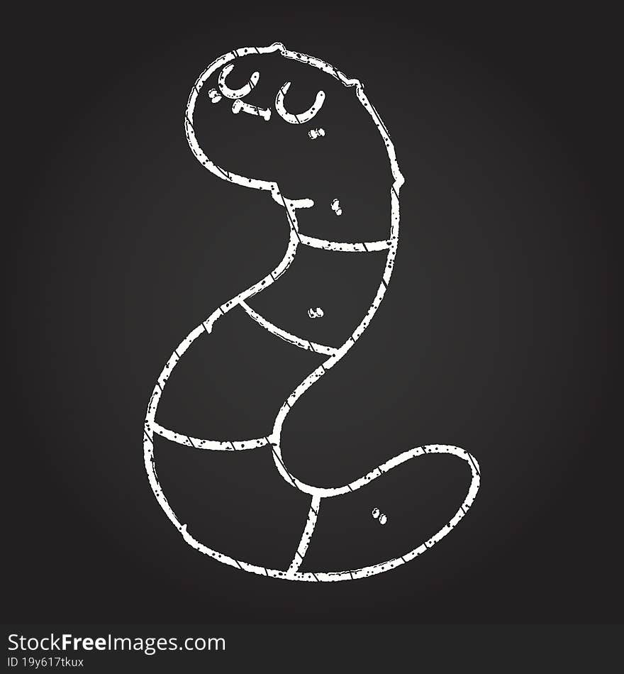 Worm Chalk Drawing