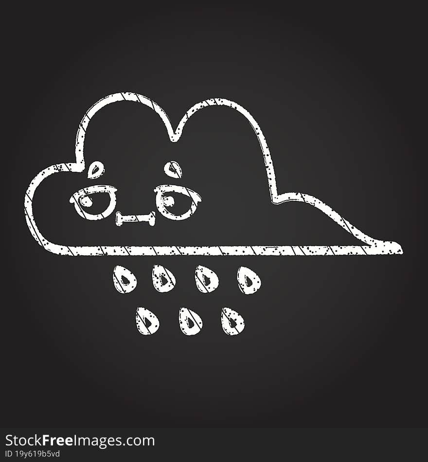 Raincloud Chalk Drawing