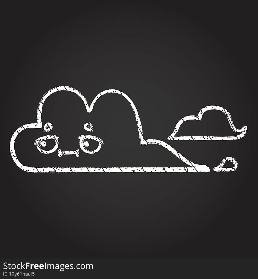 Cloud Chalk Drawing