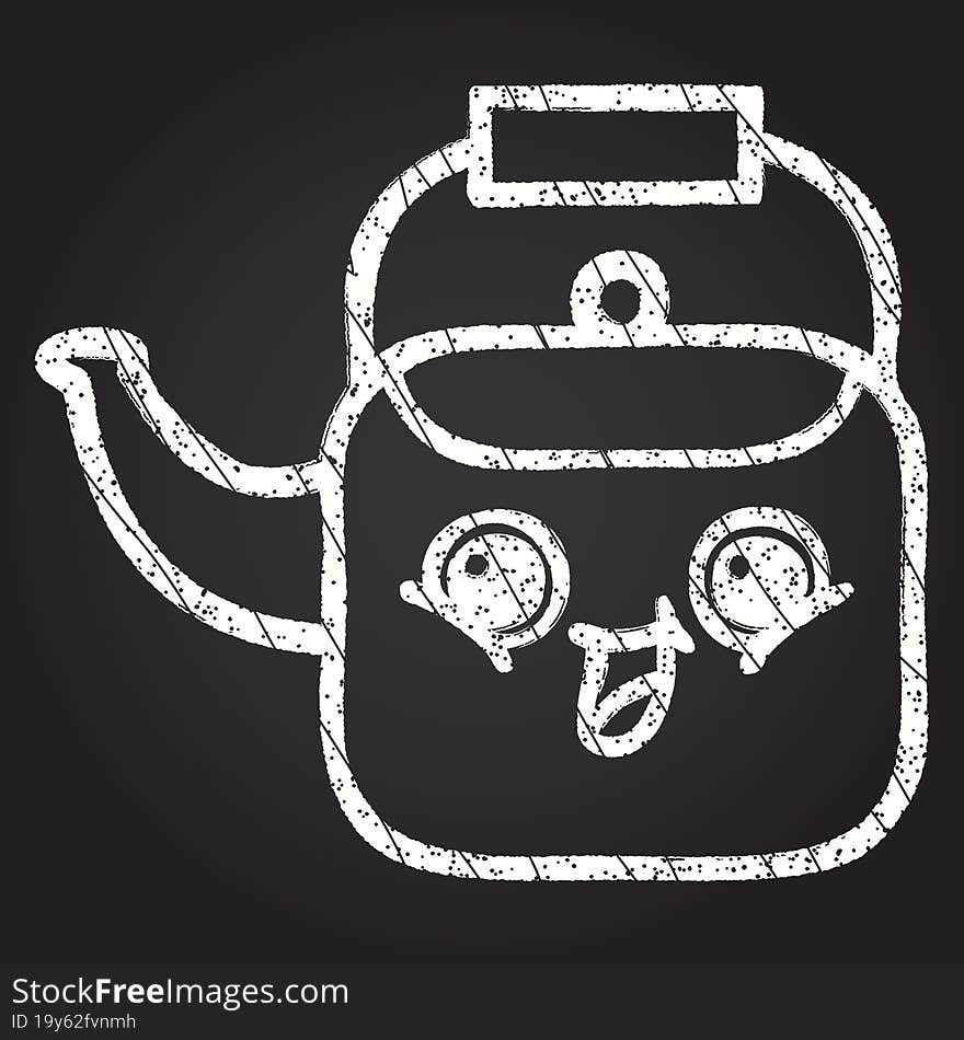 Teapot Chalk Drawing