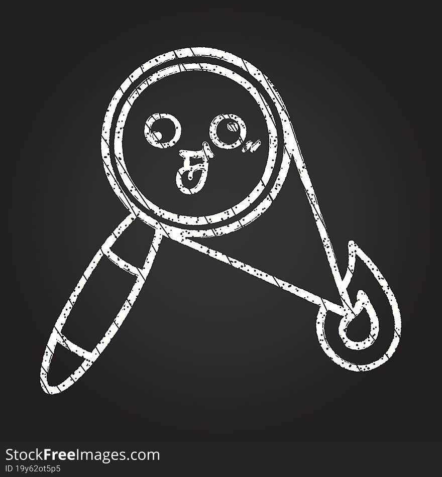 Magnifying Glass Chalk Drawing