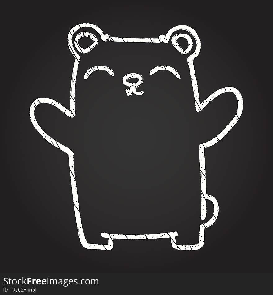 Bear Chalk Drawing