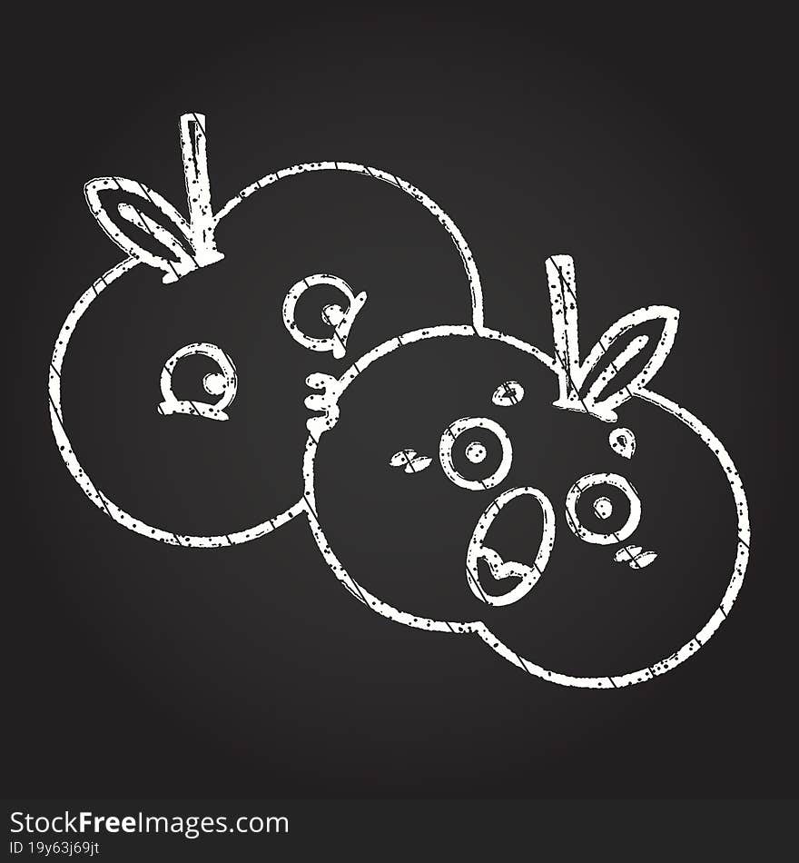 Apples Chalk Drawing