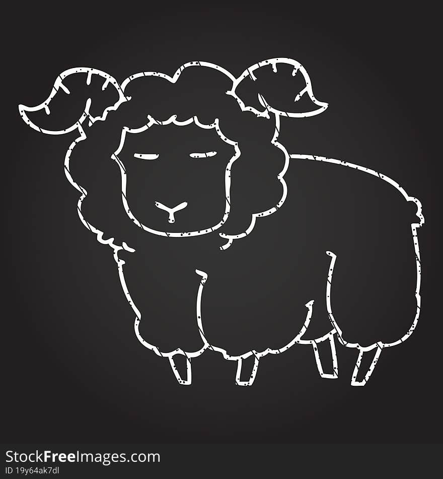 Ram Chalk Drawing