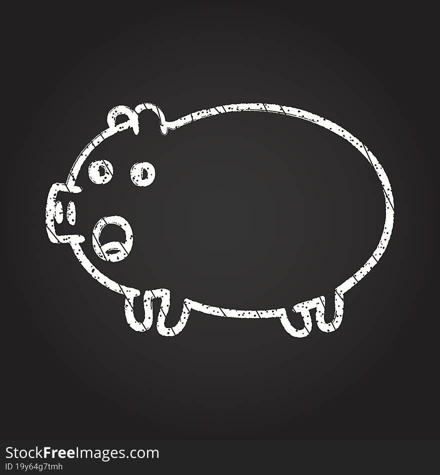 Pig Chalk Drawing