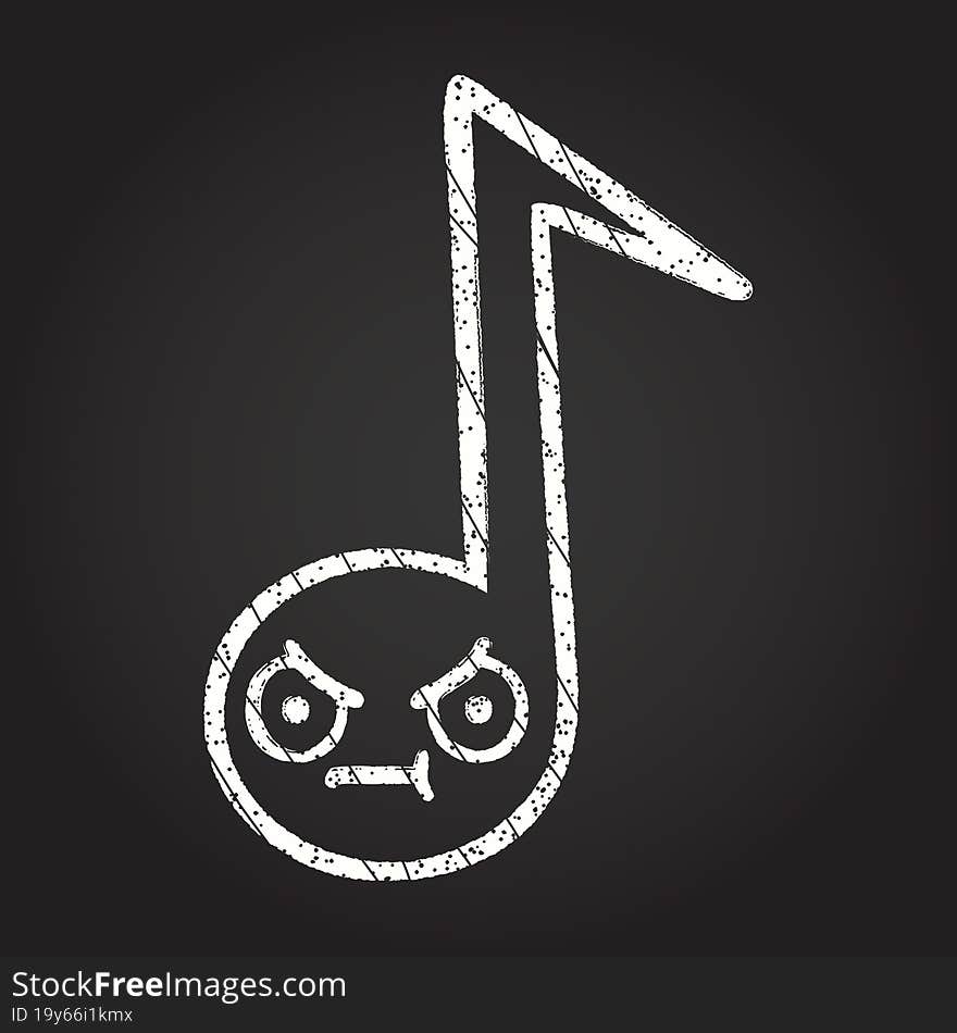 Musical Note Chalk Drawing