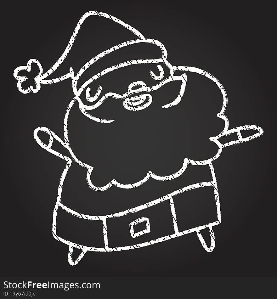 Santa Claus Chalk Drawing