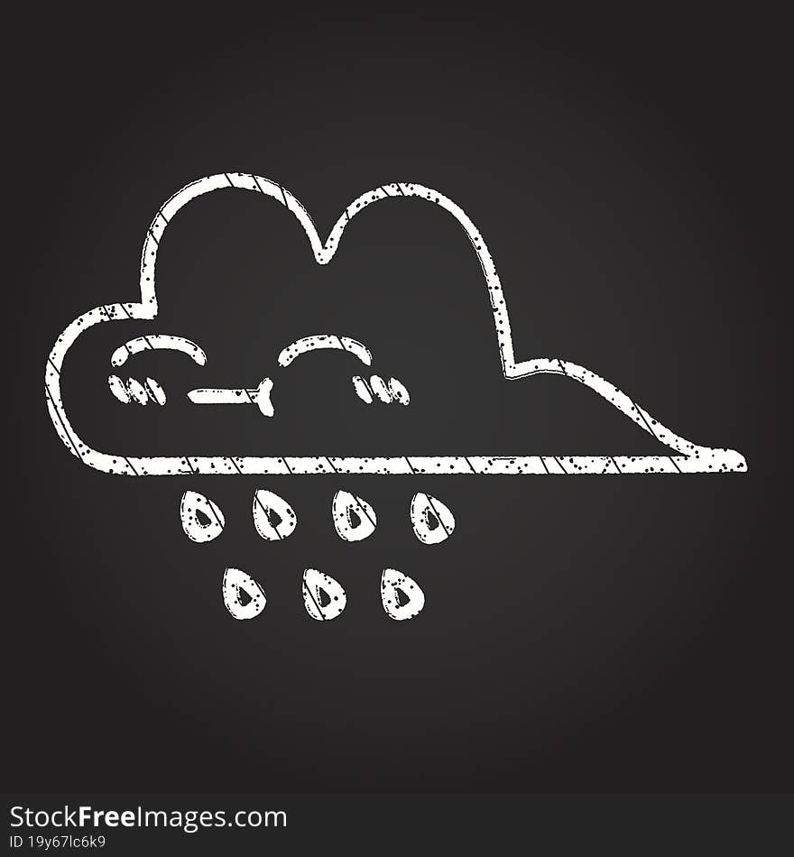 Raincloud Chalk Drawing