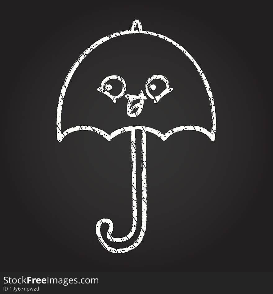 Umbrella Chalk Drawing