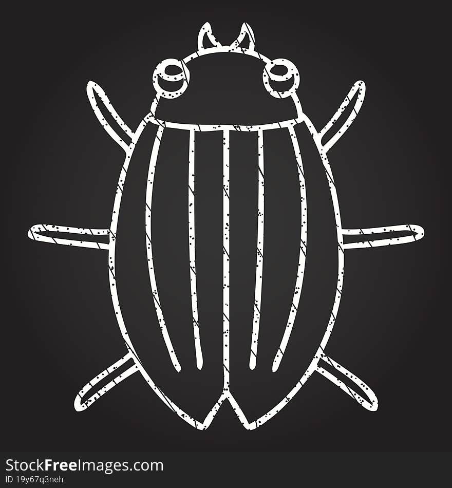 Beetle Chalk Drawing