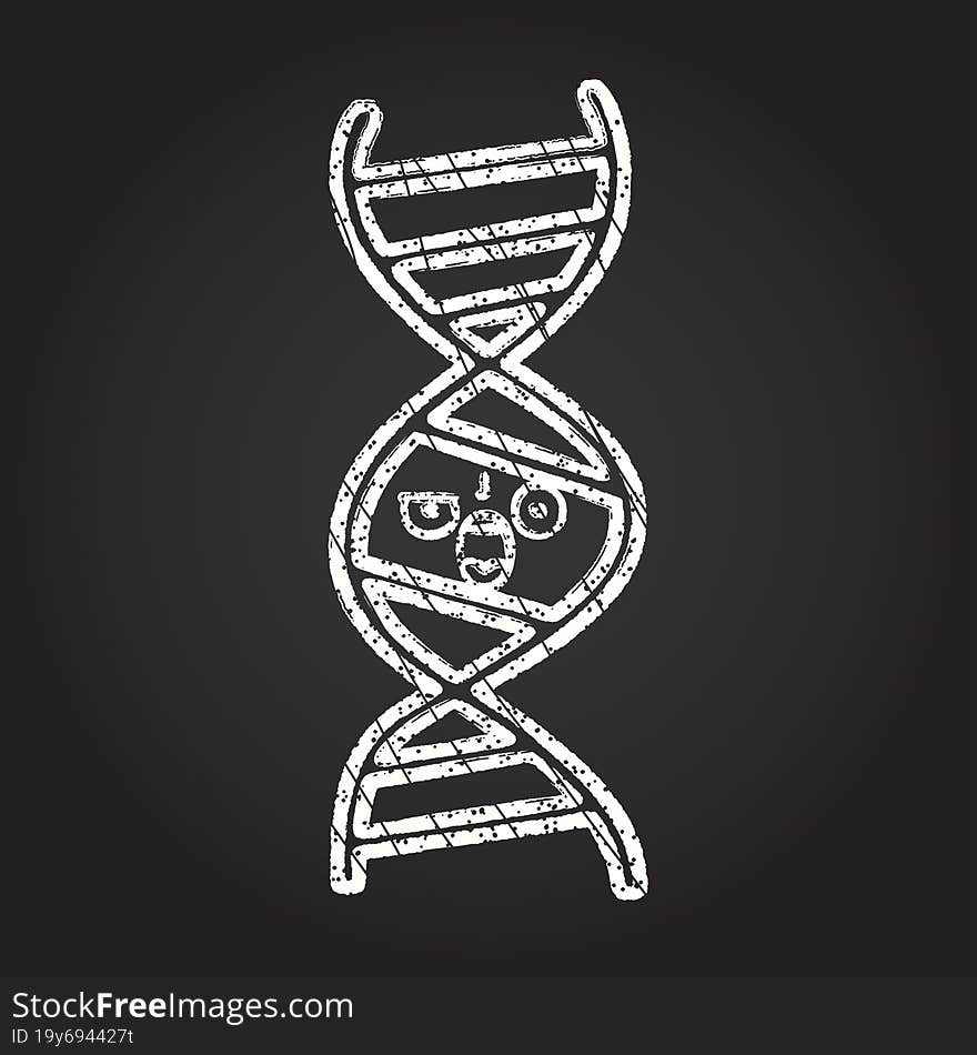 Angry DNA Chalk Drawing