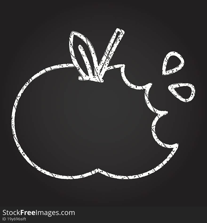 Apple Chalk Drawing