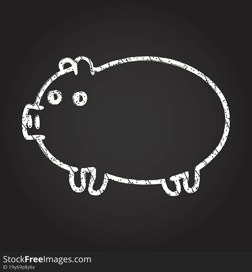 Pig Chalk Drawing