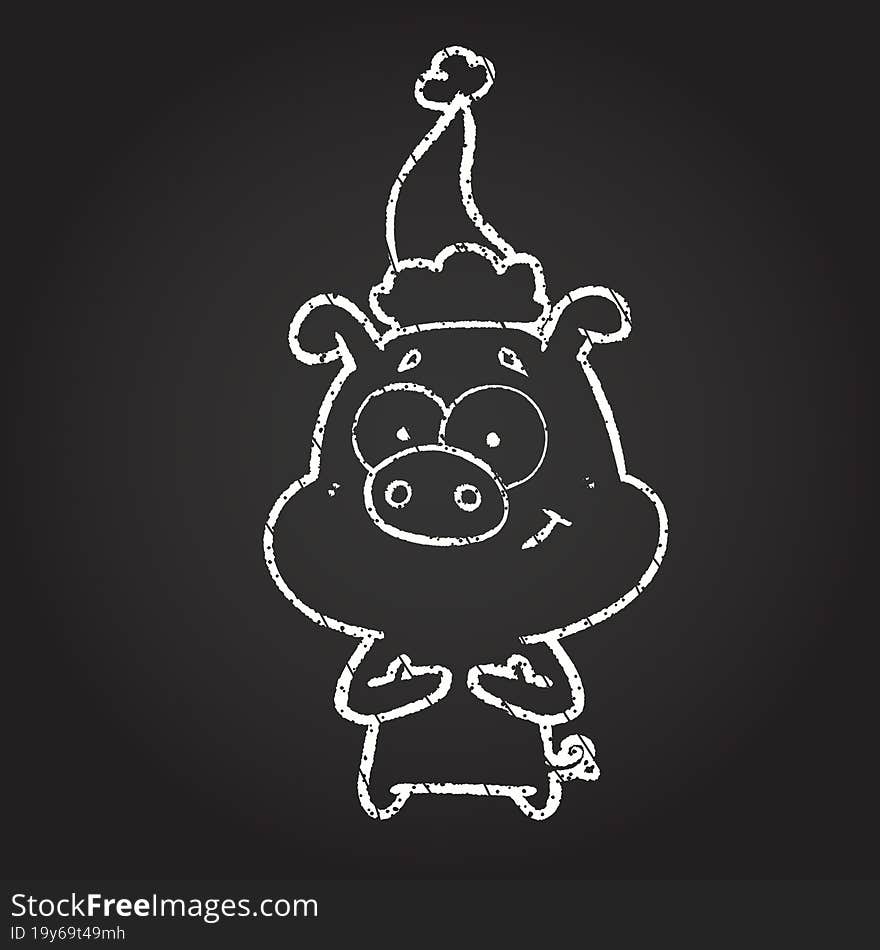 Pig Chalk Drawing