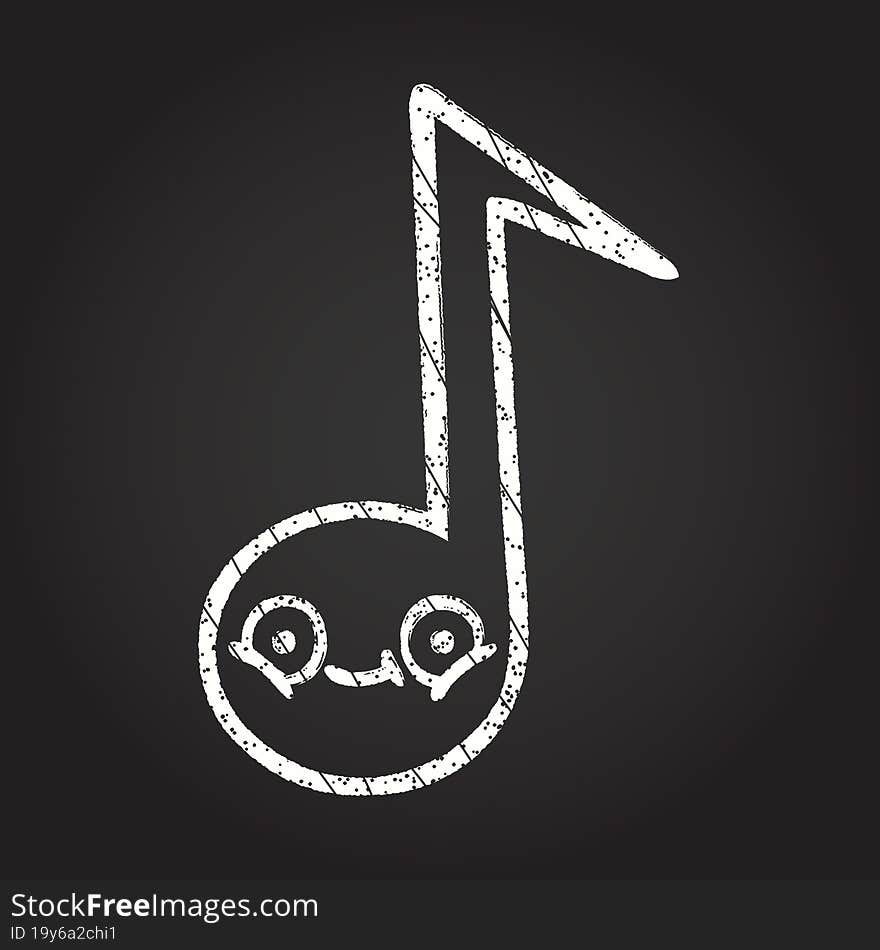 Musical Note Chalk Drawing