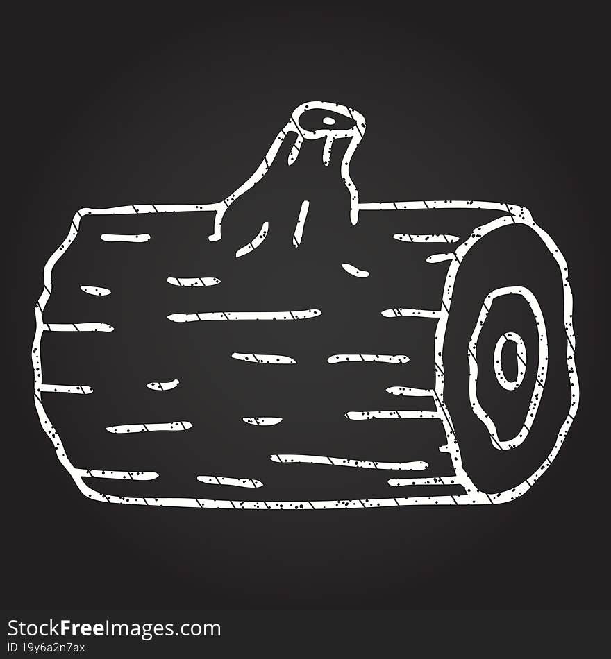 Log Chalk Drawing