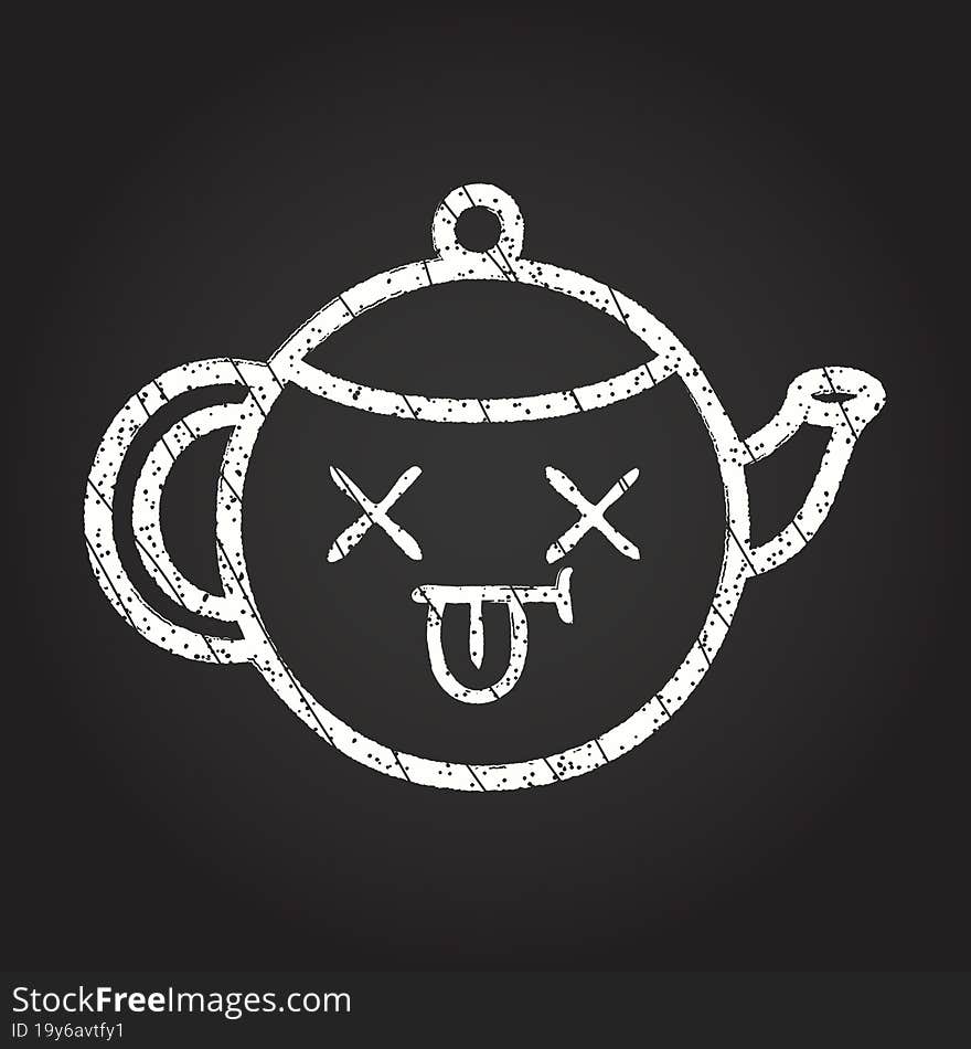 Teapot Chalk Drawing