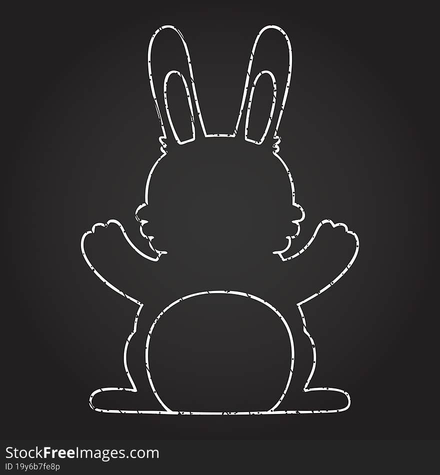 Rabbit Chalk Drawing