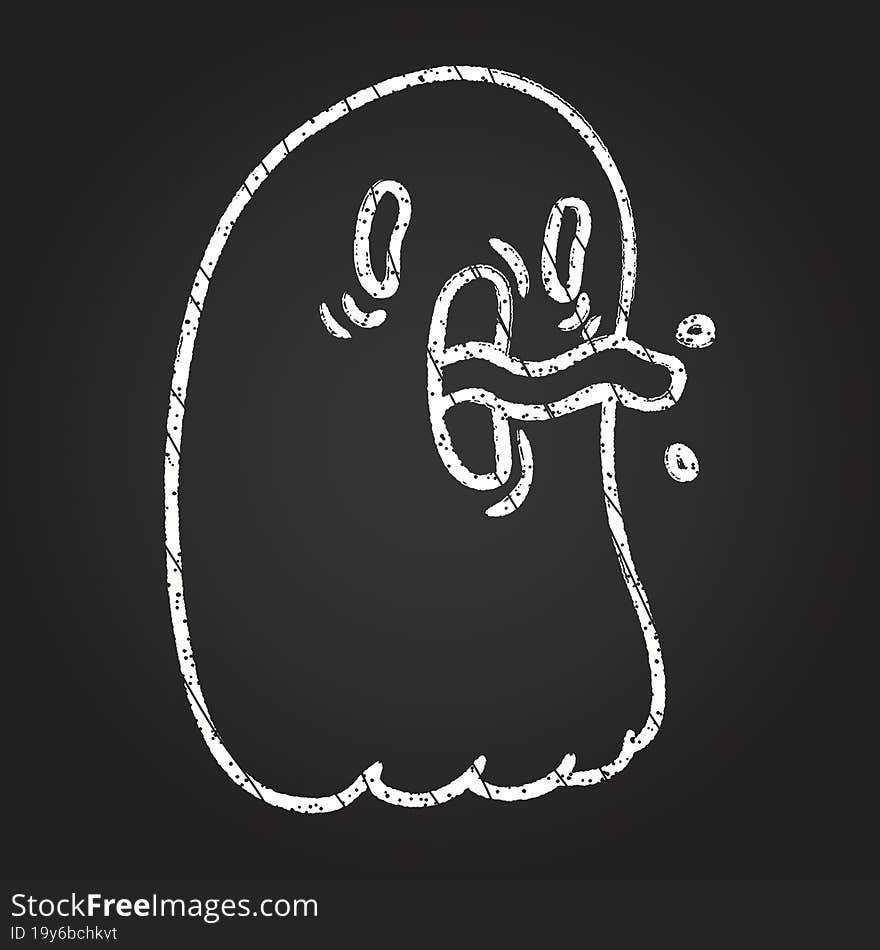 Ghost Chalk Drawing