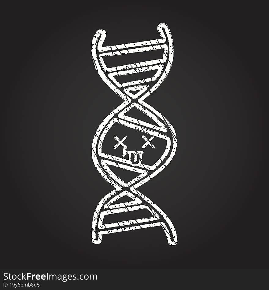 Dead DNA Chalk Drawing