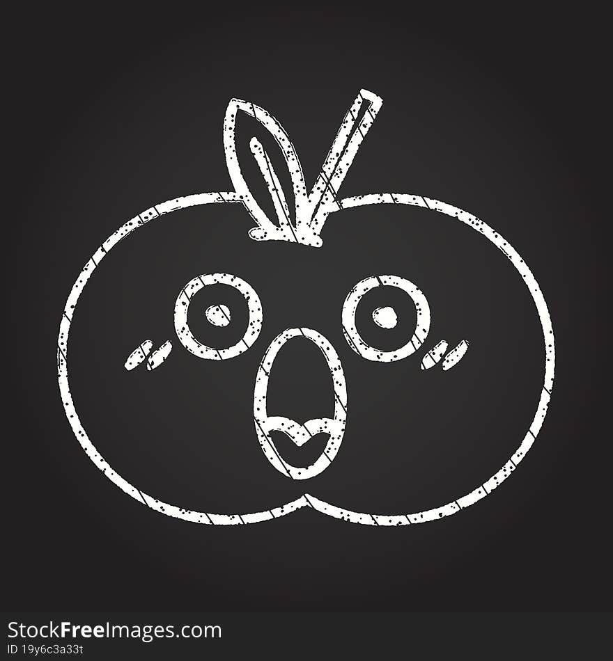 Apple Chalk Drawing