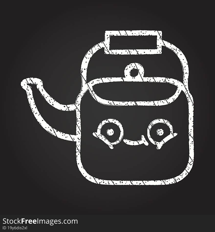 Teapot Chalk Drawing