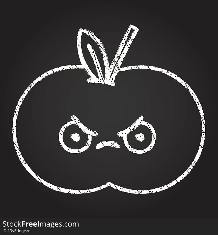 Apple Chalk Drawing