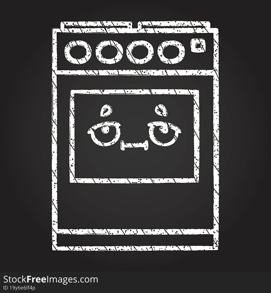 Electric Oven Chalk Drawing