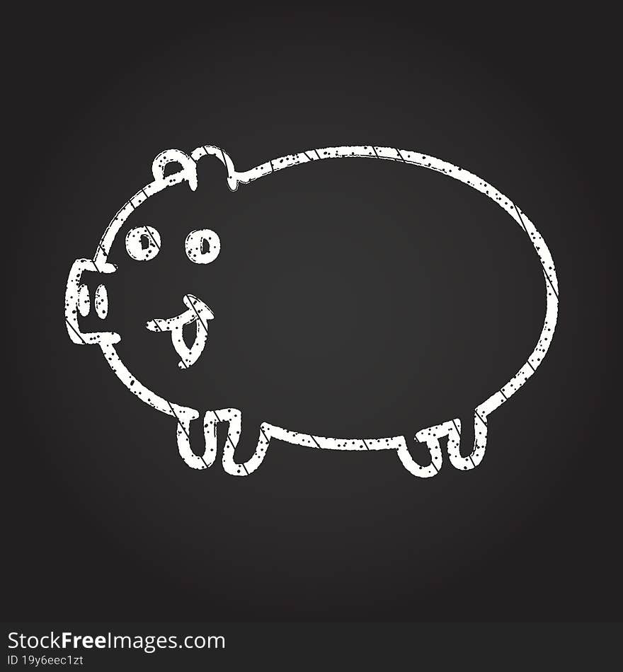 Pig Chalk Drawing